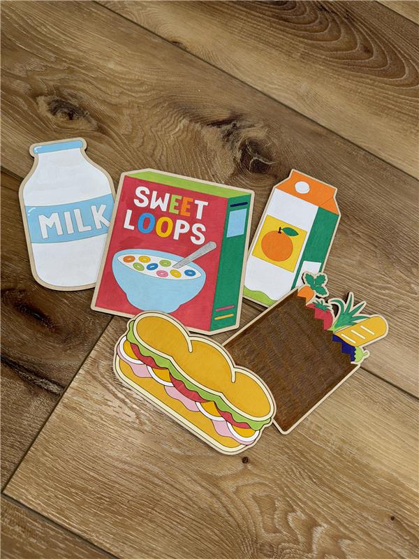 Unfinished Wood Etched Milk Shape | Paint By Line Crafts | up to 30" DIY