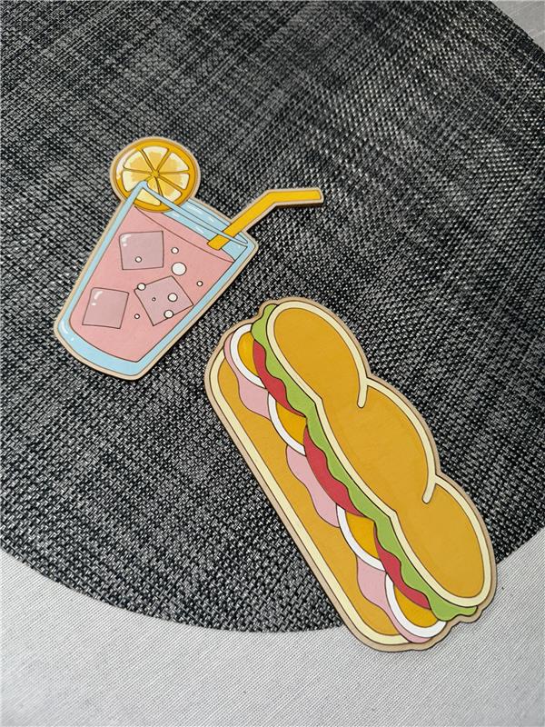 Unfinished Wood Etched Hoagie Shape | Paint By Line Crafts | up to 30" DIY