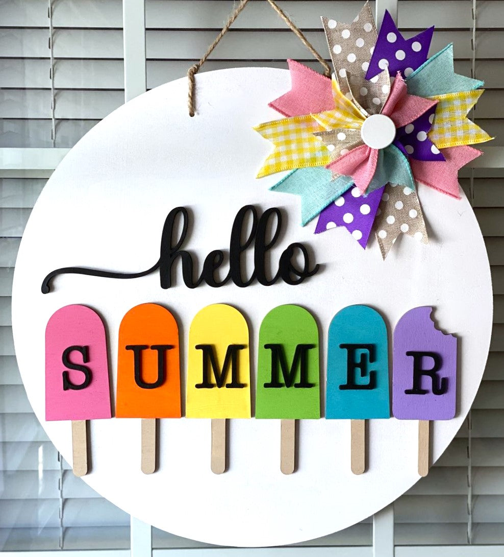 Unfinished Wood Summer Popsicle Shape | Ice Cream | Food | Craft Cutout | up to 46" DIY