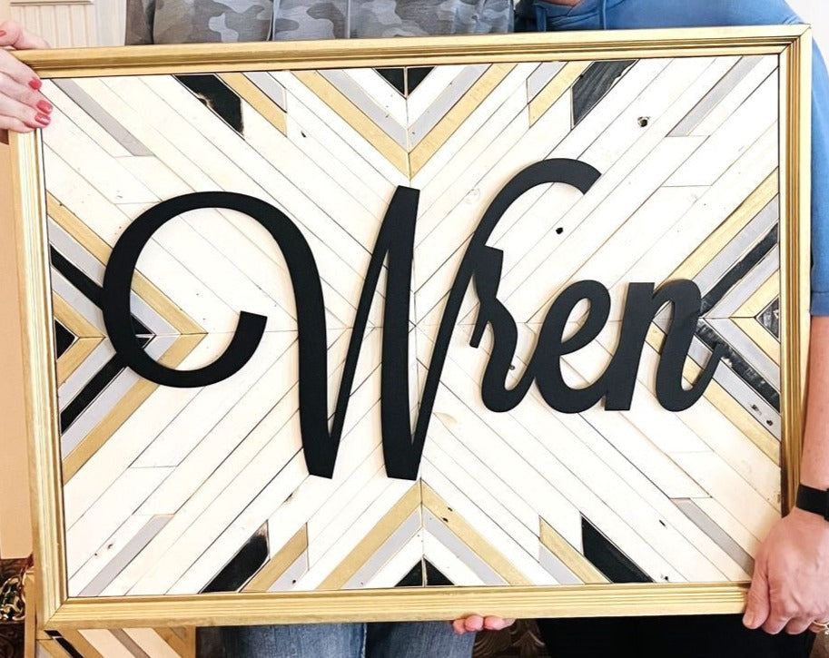 Metal Custom Script Font | Personalized Script Word Sign | Indoor Outdoor | Up to 46" | Over 20 Color Options