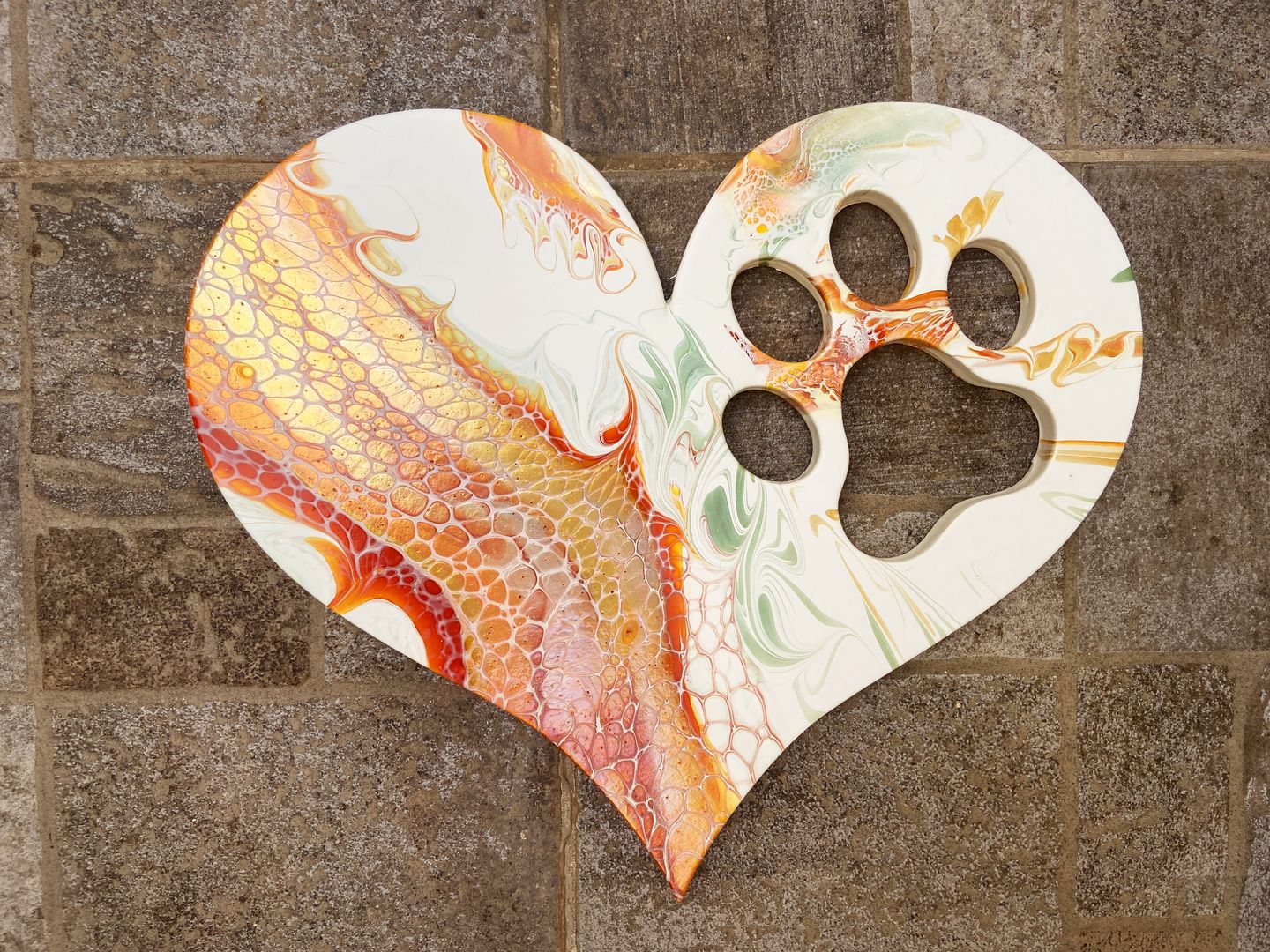 Unfinished Wood Pawprint Heart Shape | Valentine's Day | Pet | DIY Craft Cutout | Up to 46"