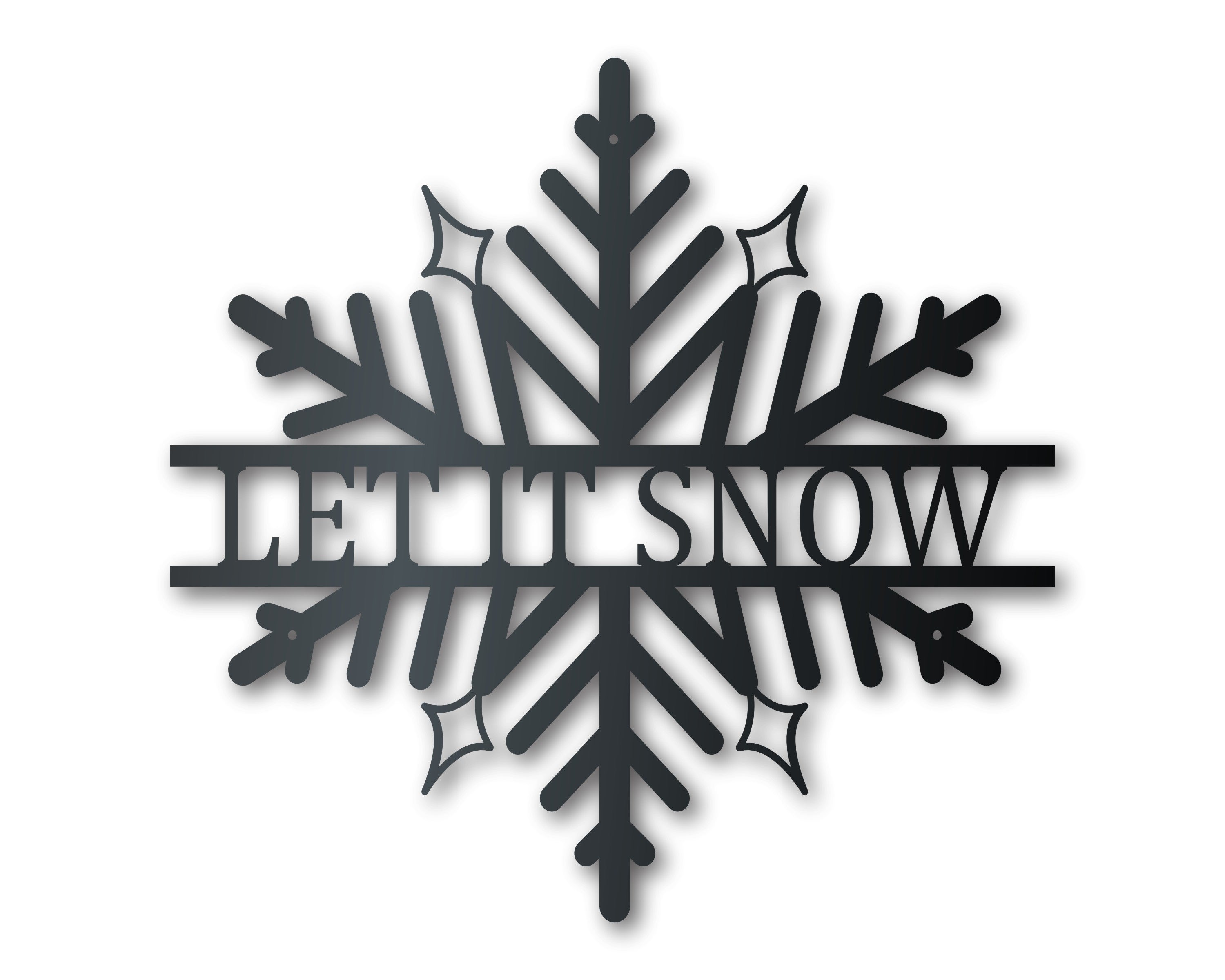 Metal Custom Snowflake Wall Art - Metal Winter Sign - 14 Color Options ...