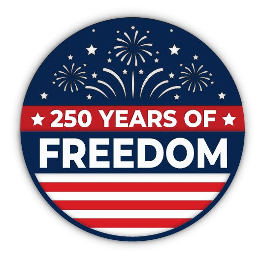Unfinished Wood 250 Years Of Freedom Door Sign Kit | Wood Craft Cutouts | 1/4" Thick |