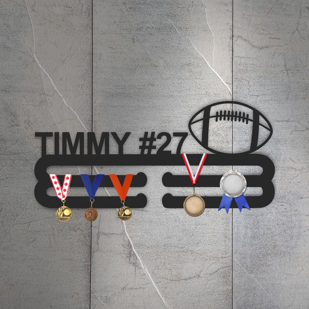 Custom Metal Sports Medal Wall Art - Custom Sports Sign - 14 Color Options