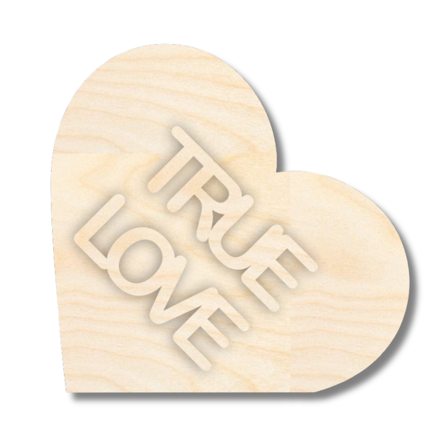 NEW Unfinished Wood Layered Conversation Heart Shelf Sitter | 6" Wide| 1/2" and 1/4" Wood | Wood Craft DIY