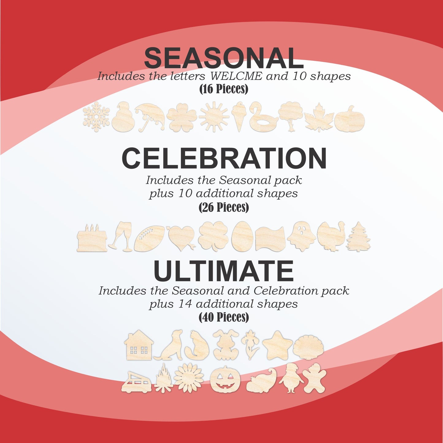 Unfinished Wood Interchangeable Welcome Craft Set - up to 60" DIY