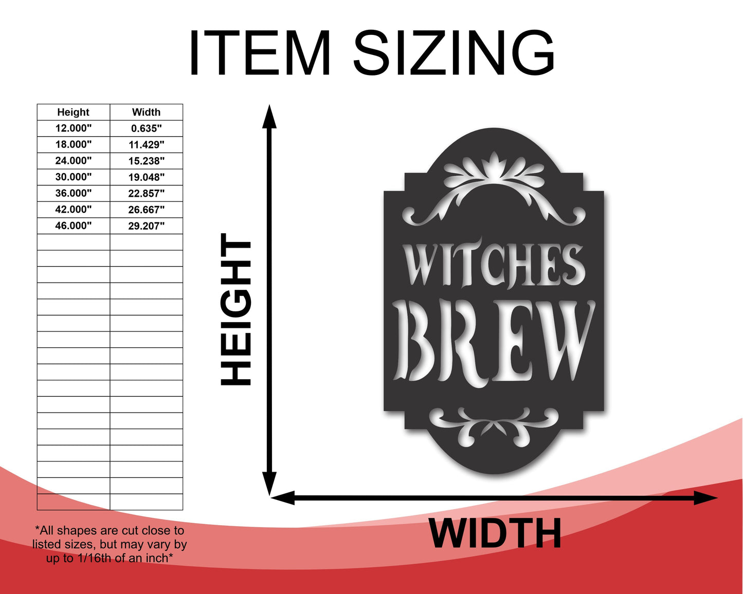 Metal Halloween Sign | Metal Halloween Witches Brew Sign | 15 Color options