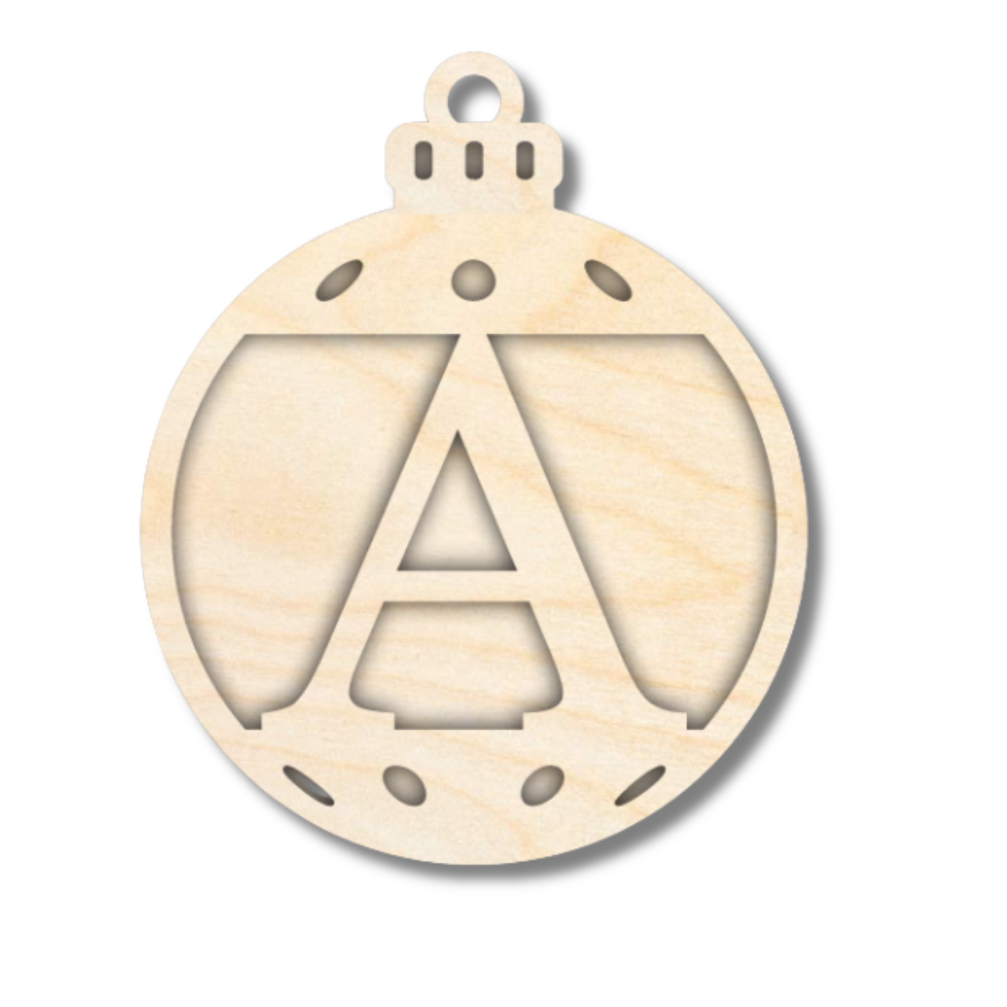 Unfinished Wood Layered Letter Christmas Ornaments | A-Z | 2 Piece | 5" Tall | 1/8" Wood | Wood Craft DIY