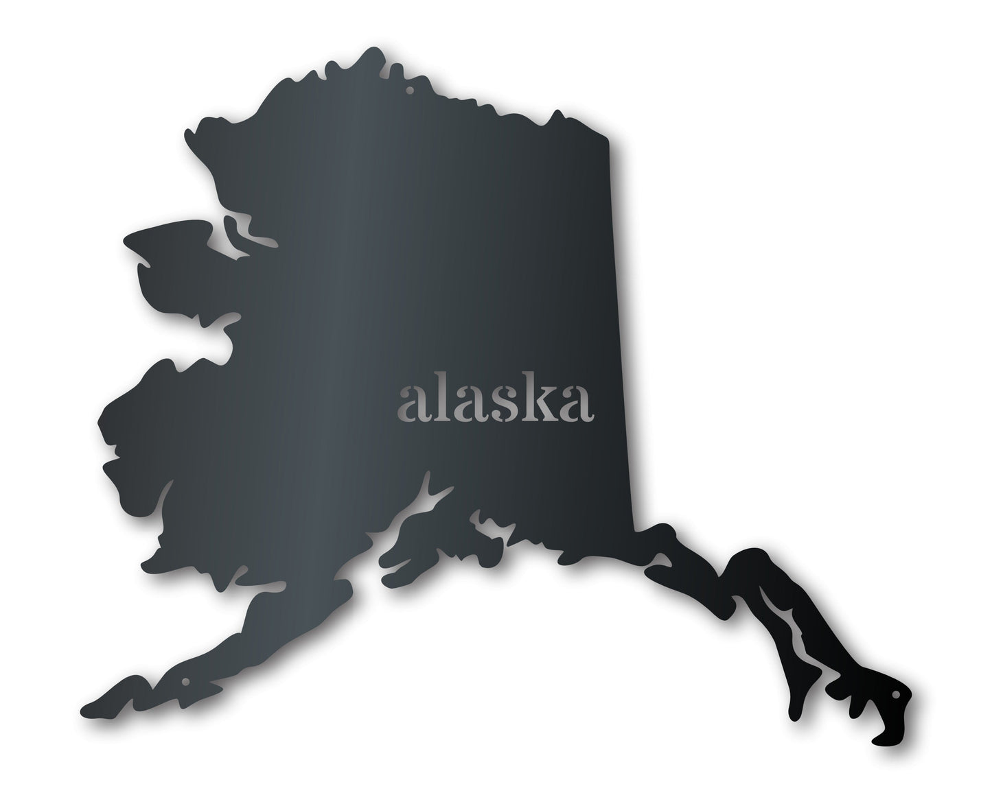 Metal Alaska Wall Art | Custom Metal US State Sign | Indoor Outdoor | Up to 46" | Over 20 Color Options