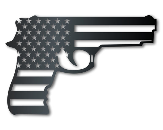 Metal American Arms Wall Art | Patriotic Decor | Indoor Outdoor | Up to 46" | Over 20 Color Options