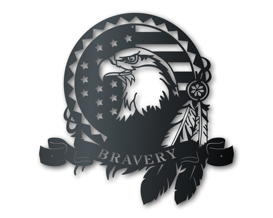 Custom Metal American Eagle Wall Art | Patriotic Decor | Indoor Outdoor | Up to 46" | Over 20 Color Options