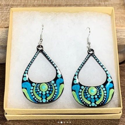 Unfinished Wood Hollow Teardrop Earring Blank Pair - DIY Jewelry Craft - Available in 1" to 3"