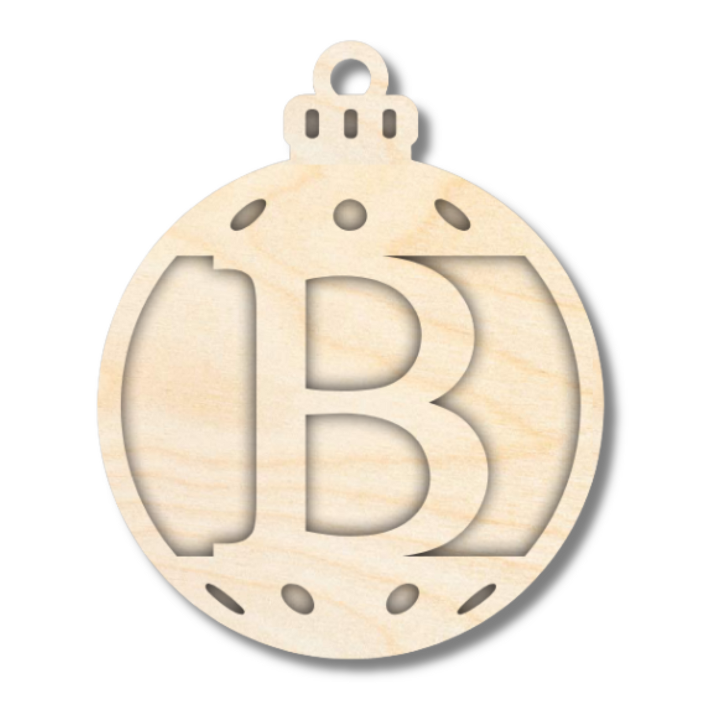 Unfinished Wood Layered Letter Christmas Ornaments | A-Z | 2 Piece | 5" Tall | 1/8" Wood | Wood Craft DIY