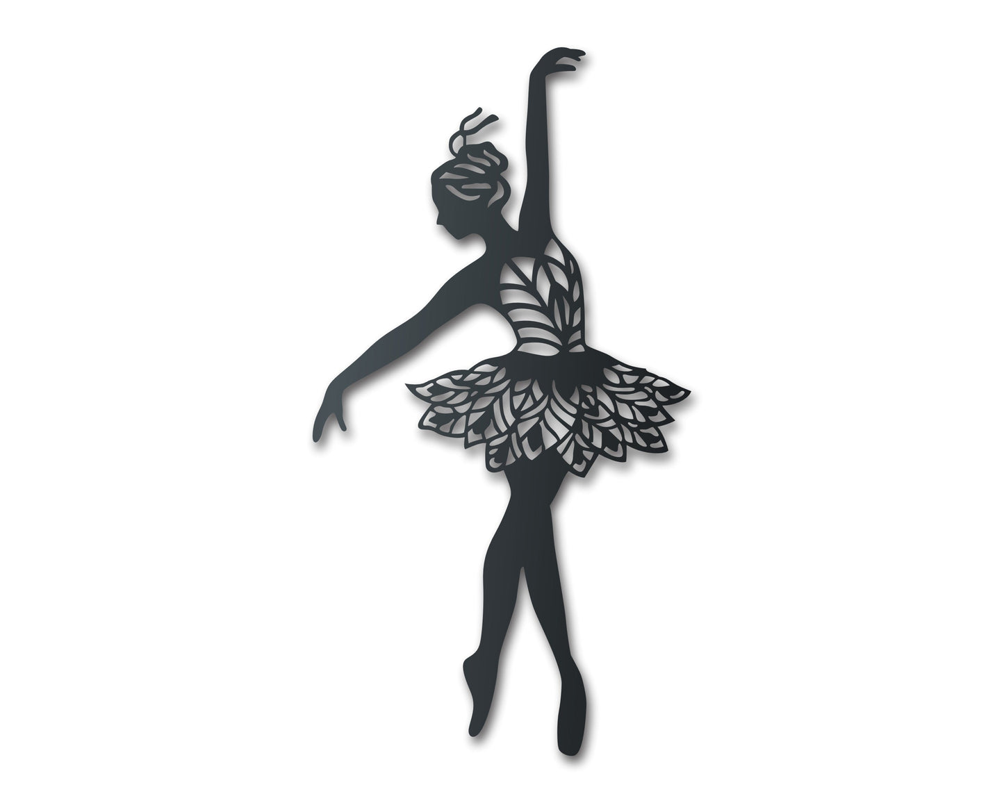 Metal Ballerina Dancer Wall Art | Indoor Outdoor | Up to 46" | Over 20 Color Options
