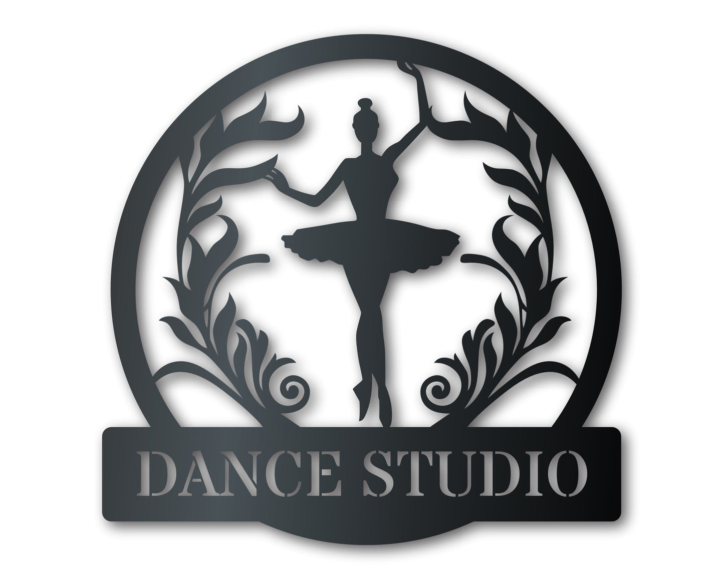 Ballerina Monogram Custom Metal Wall Art | Indoor Outdoor | Up to 46" | Over 20 Color Options