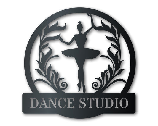 Ballerina Monogram Custom Metal Wall Art | Indoor Outdoor | Up to 46" | Over 20 Color Options