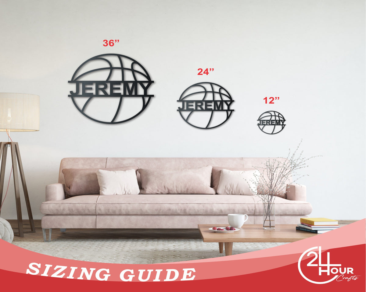 Monogramed Nba Custom Metal Basketball Monogram Wall Art - Metal Sports Sign - 14 Col ...