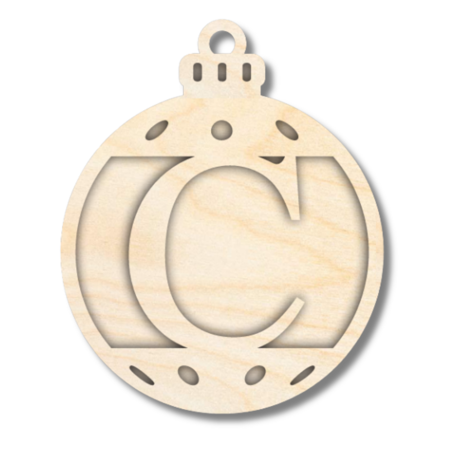 Unfinished Wood Layered Letter Christmas Ornaments | A-Z | 2 Piece | 5" Tall | 1/8" Wood | Wood Craft DIY