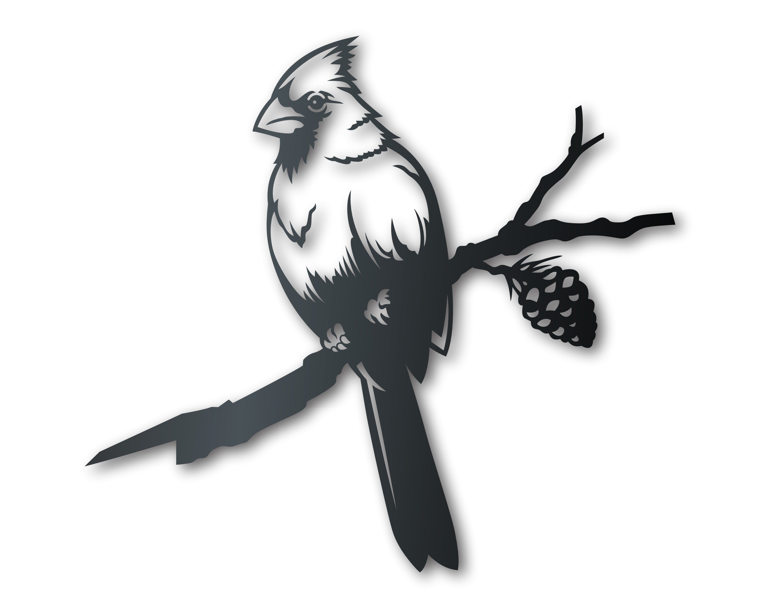 Metal Cardinal Tree Stake | Metal Garden Art | Indoor Outdoor | Up to ...