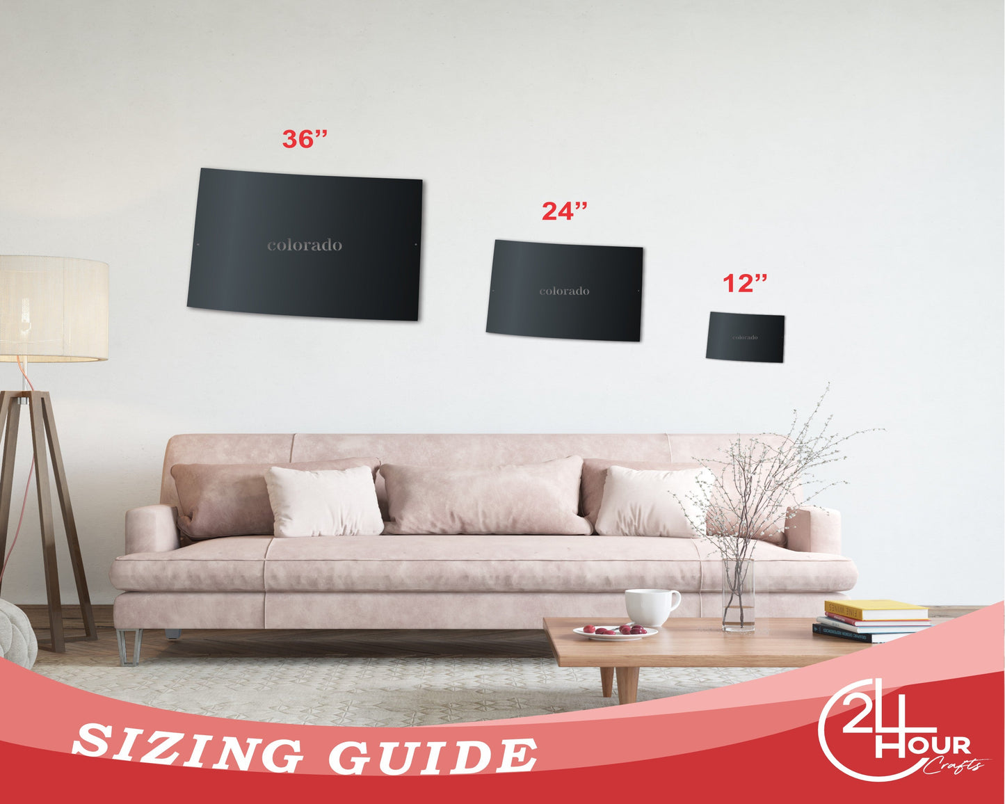 Metal Colorado Wall Art - Custom Metal US State Sign - 14 Color Options