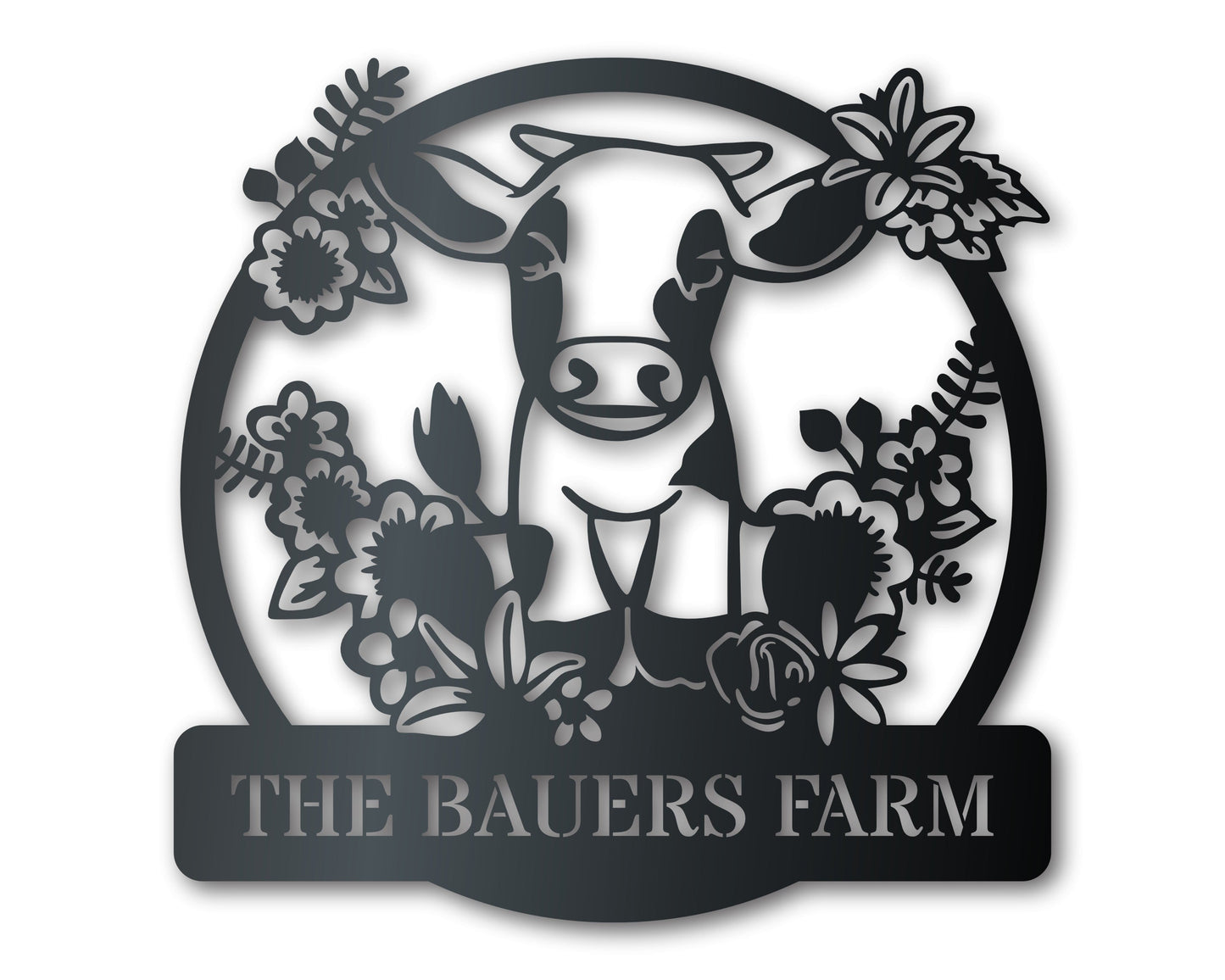 Custom Metal Spring Calf Wall Art | Indoor Outdoor | Up to 46" | Over 20 Color Options