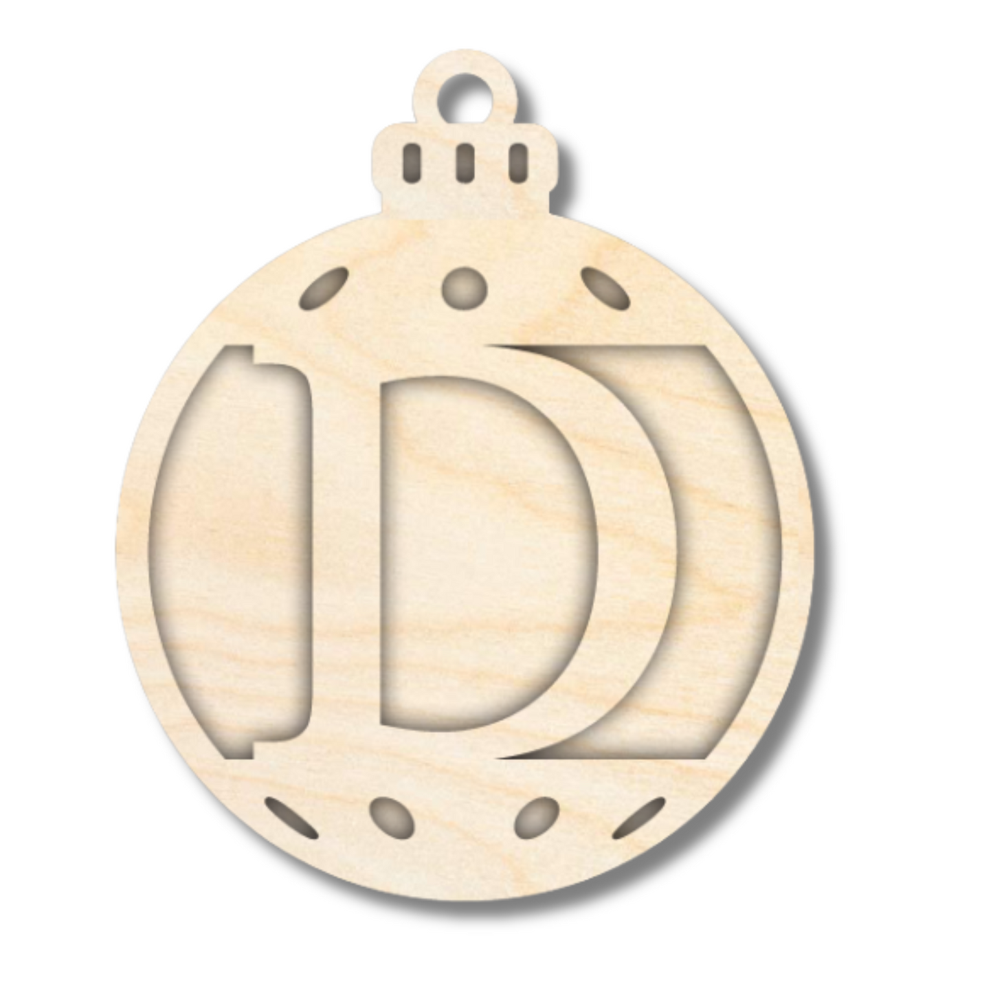 Unfinished Wood Layered Letter Christmas Ornaments | A-Z | 2 Piece | 5" Tall | 1/8" Wood | Wood Craft DIY