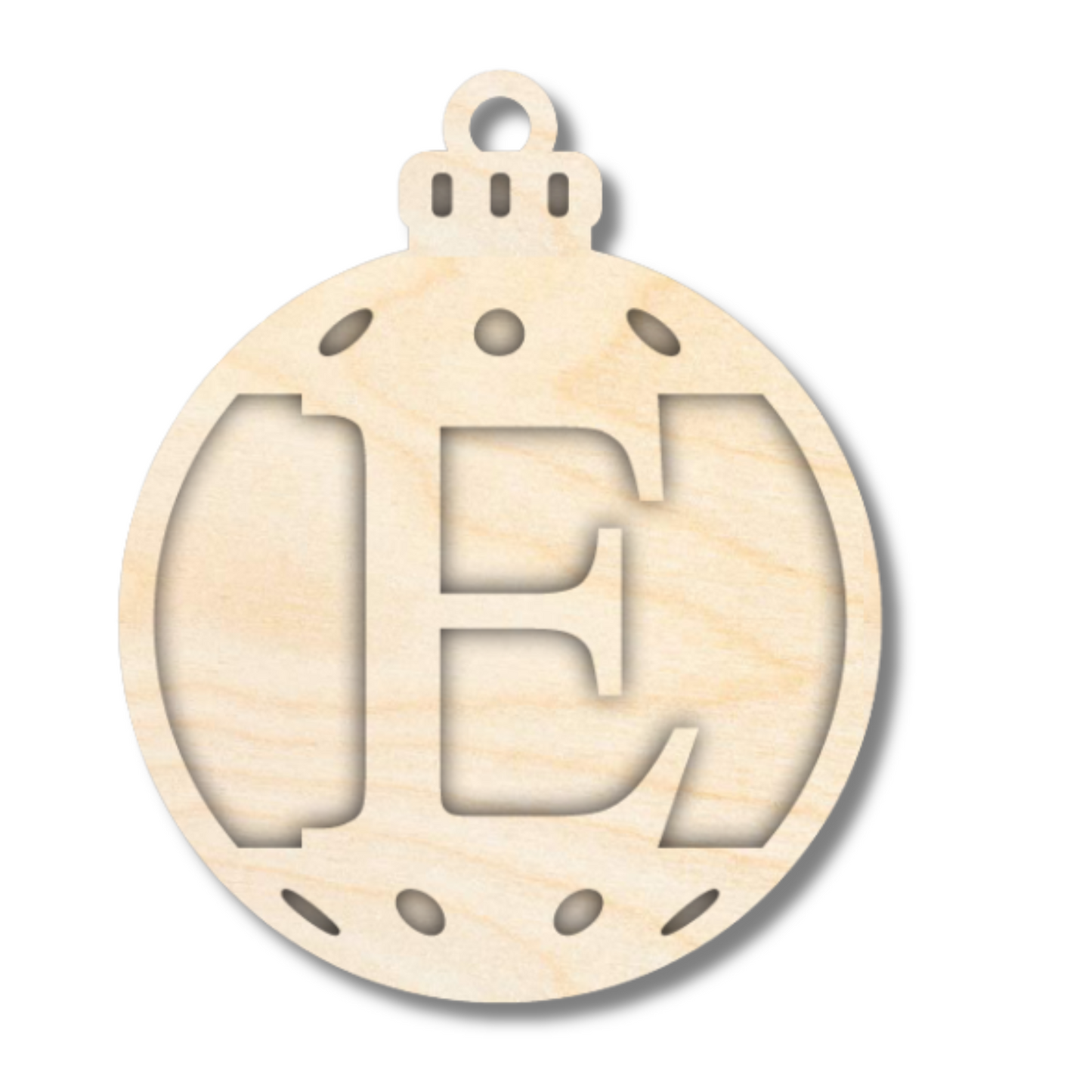 Unfinished Wood Layered Letter Christmas Ornaments | A-Z | 2 Piece | 5" Tall | 1/8" Wood | Wood Craft DIY