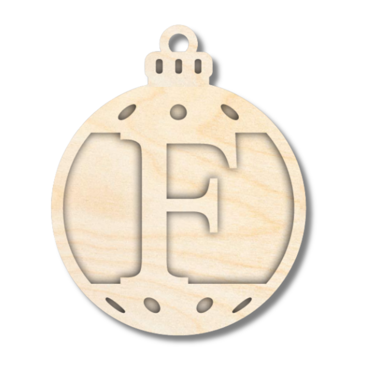 Unfinished Wood Layered Letter Christmas Ornaments | A-Z | 2 Piece | 5" Tall | 1/8" Wood | Wood Craft DIY