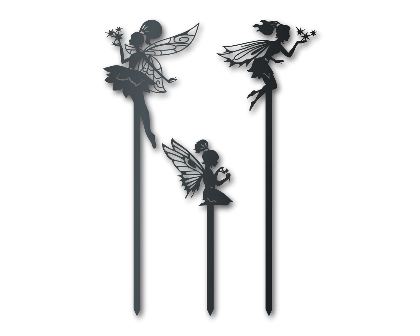 Metal Fairy Garden Stakes | Metal Garden Set | Outdoor | Up to 24" | Over 20 Color Options
