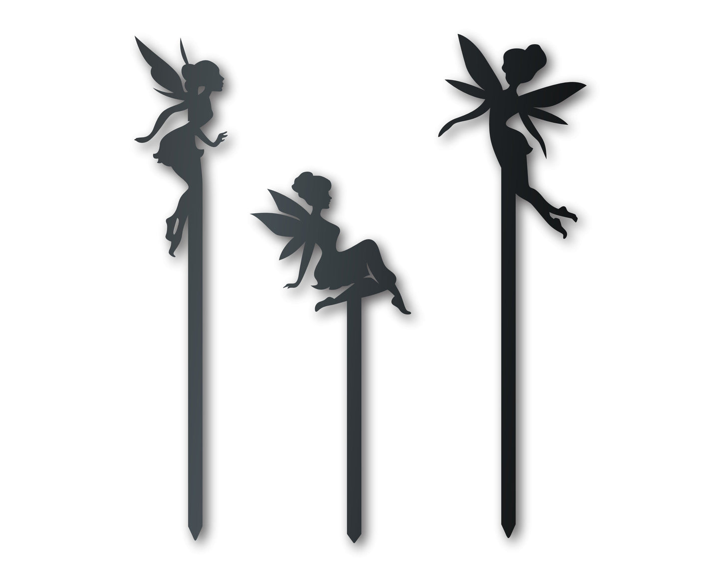 Metal Fairy Garden Stakes | Metal Garden Set | Outdoor | Up to 24" | Over 20 Color Options