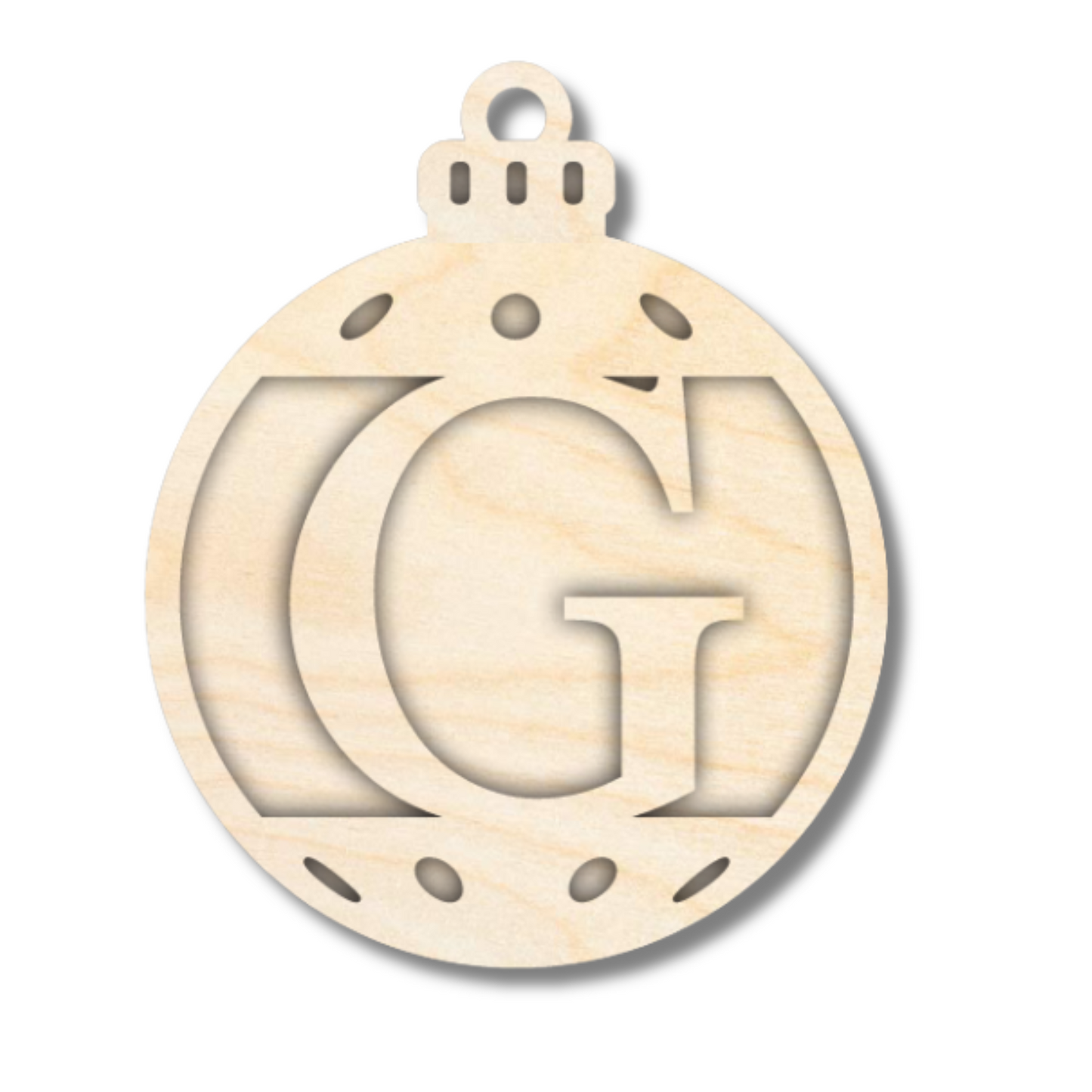 Unfinished Wood Layered Letter Christmas Ornaments | A-Z | 2 Piece | 5" Tall | 1/8" Wood | Wood Craft DIY