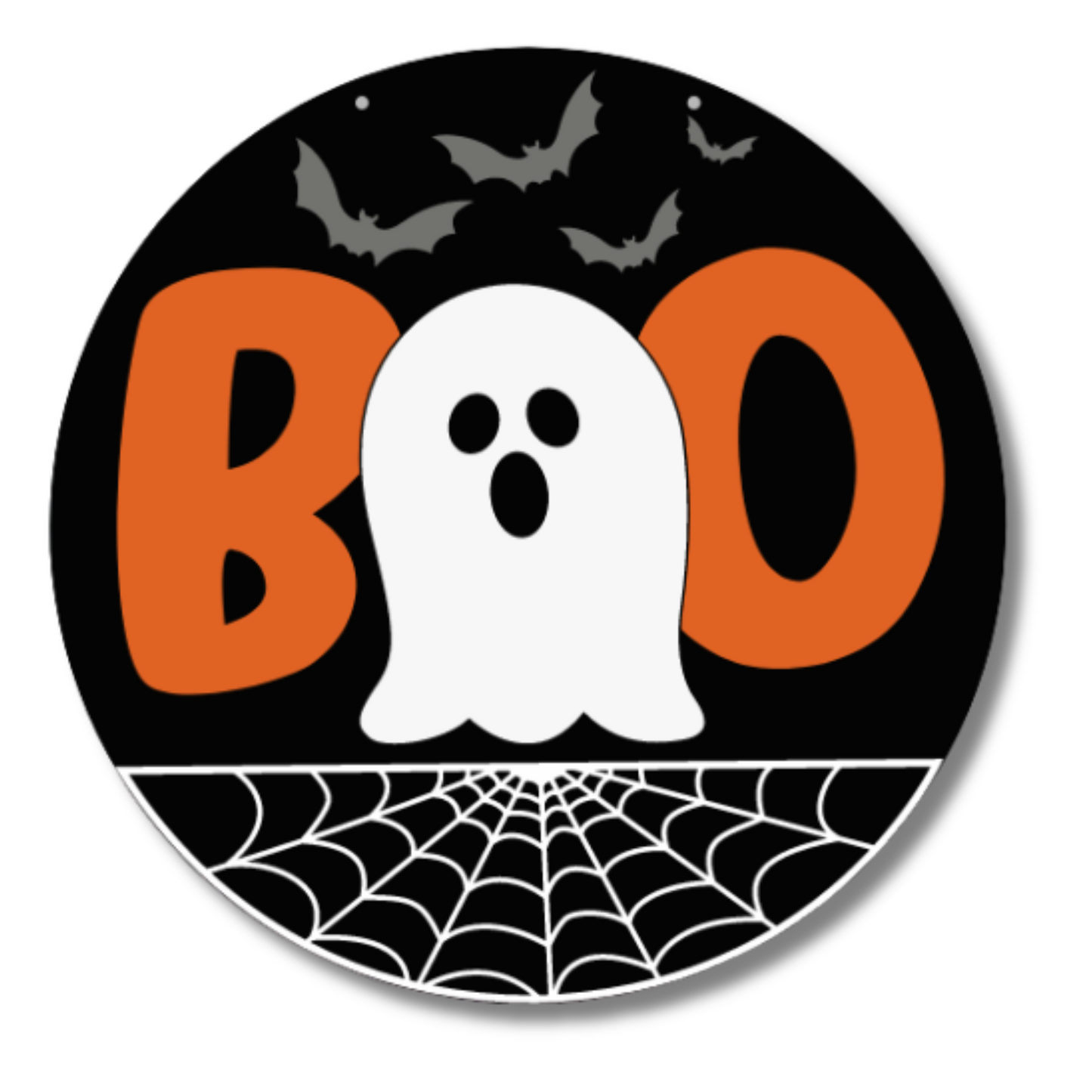 Unfinished Wood Ghost Boo Halloween Door Sign Kit | Wood Craft Cutouts | 1/4" Thick |