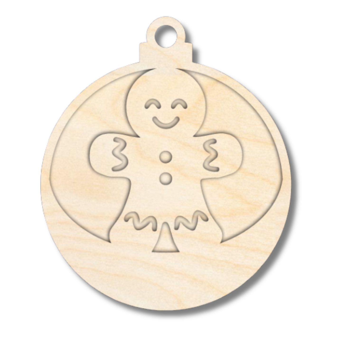 Unfinished Wood Layered Christmas Character Ornaments | 2 Piece | 5" Tall | 1/8" Wood | Wood Craft DIY