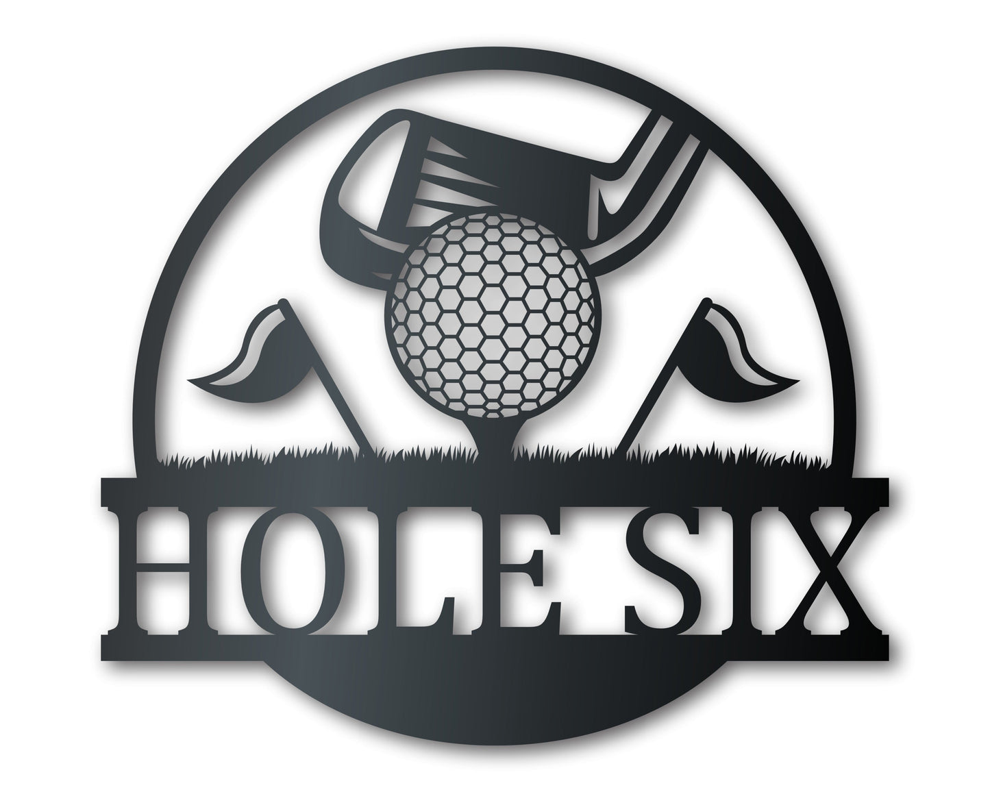 Custom Metal Golf Course Wall Art - Custom Metal Sports Sign - 14 Color Options