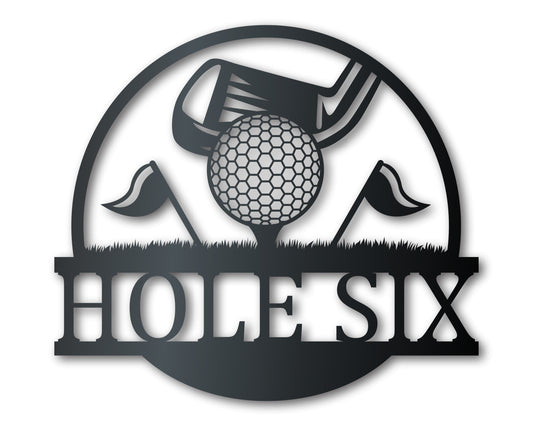 Custom Metal Golf Course Wall Art - Custom Metal Sports Sign - 14 Color Options