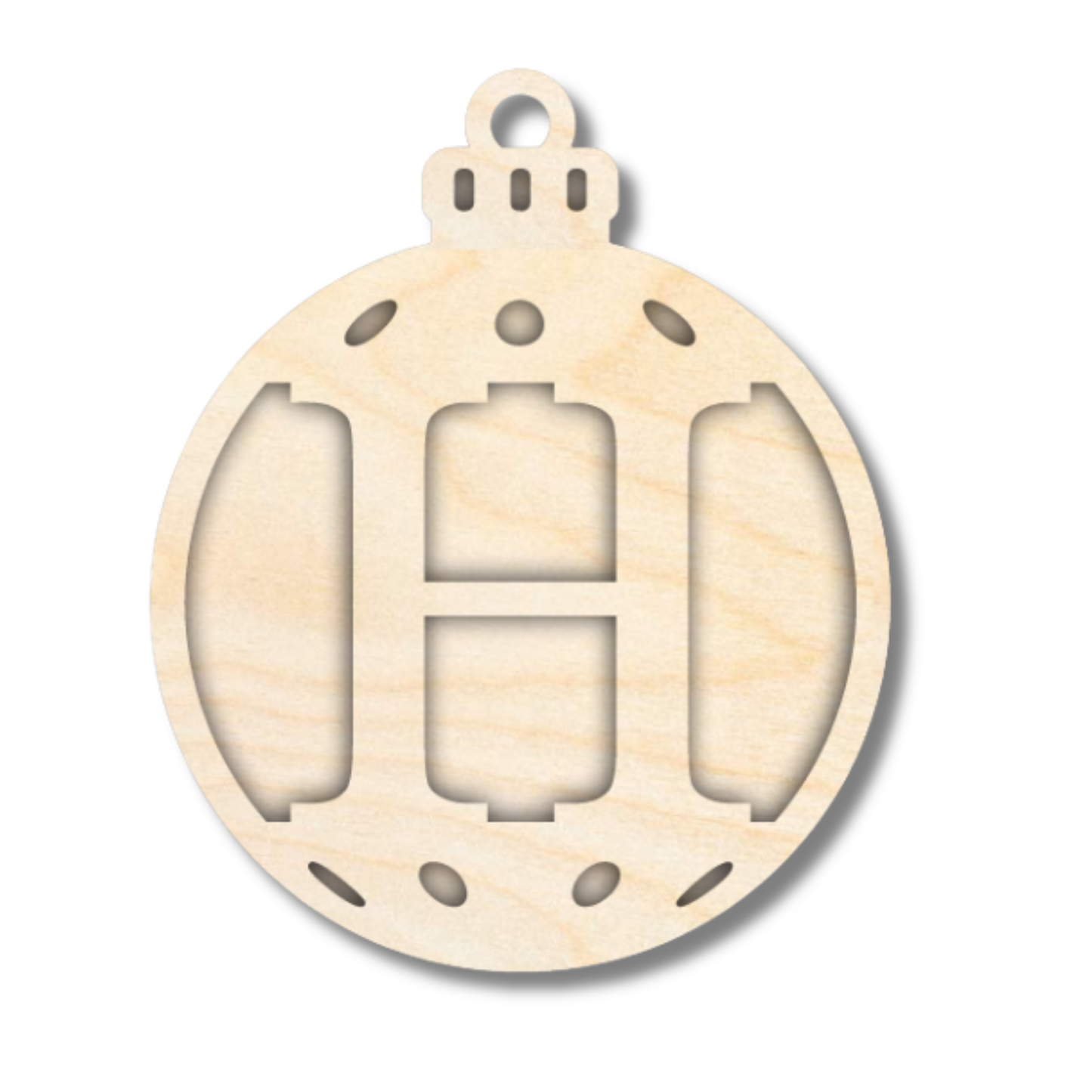 Unfinished Wood Layered Letter Christmas Ornaments | A-Z | 2 Piece | 5" Tall | 1/8" Wood | Wood Craft DIY