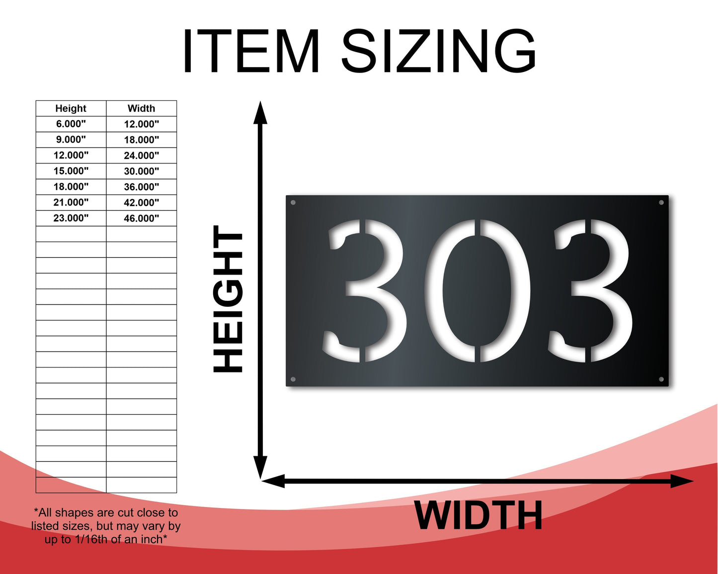 Custom Metal House Number Stencil Wall Art - Custom House Numbers Vertical Horizontal - 14 Color Options