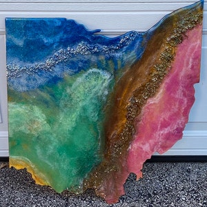 Unfinished Wood Ohio Shape - State - Craft - up to 46" DIY