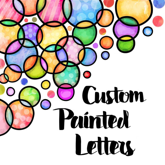 Custom Painted Letter Resin & Dot Art