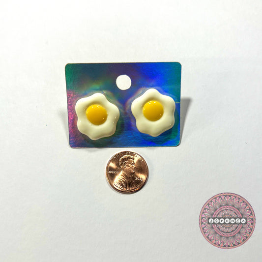 Egg stainless steel stud earrings