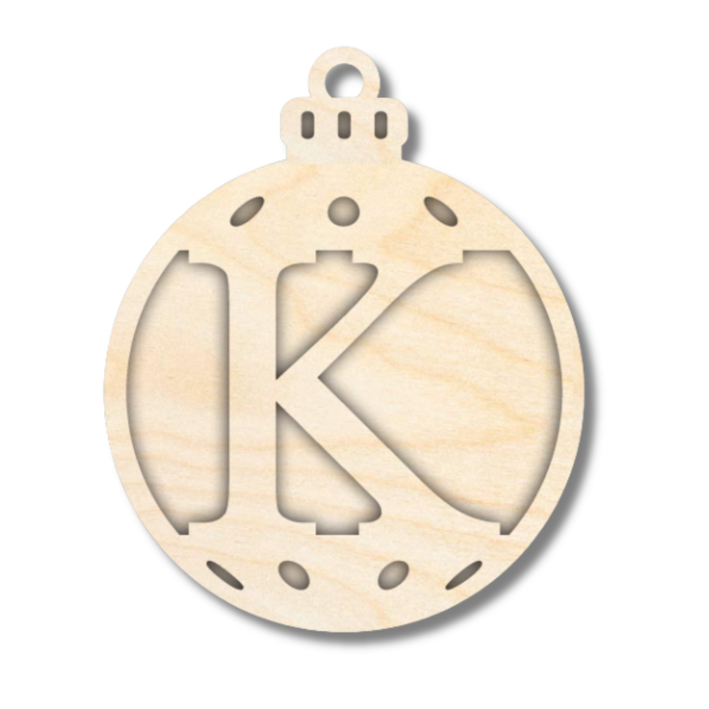 Unfinished Wood Layered Letter Christmas Ornaments | A-Z | 2 Piece | 5" Tall | 1/8" Wood | Wood Craft DIY