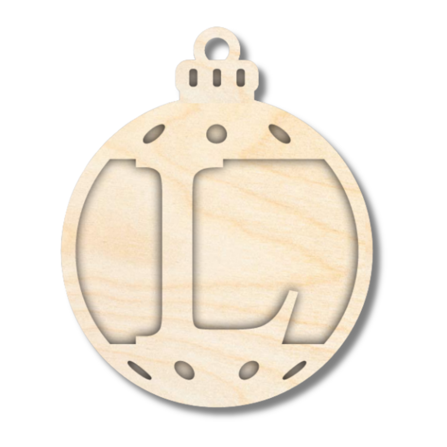 Unfinished Wood Layered Letter Christmas Ornaments | A-Z | 2 Piece | 5" Tall | 1/8" Wood | Wood Craft DIY