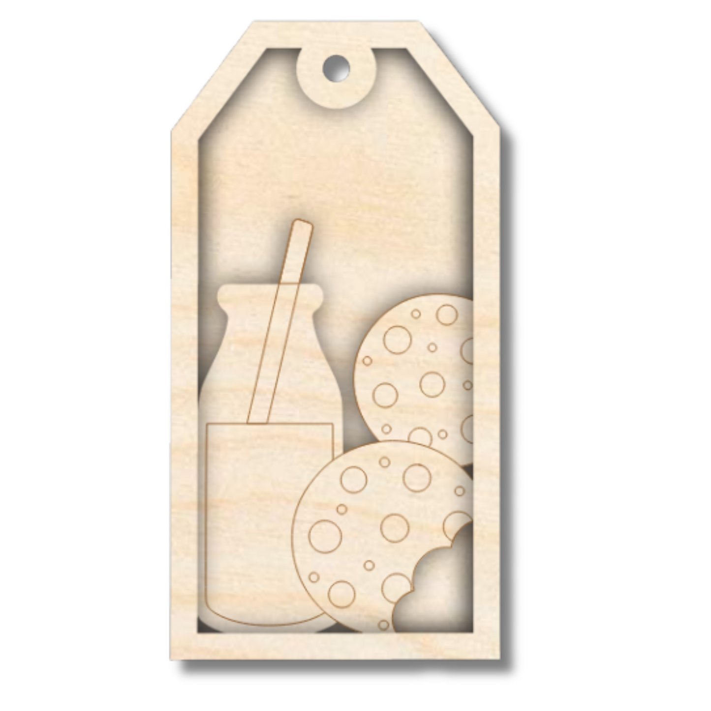 Unfinished Wood Layered Christmas Gift Tags | 14 Options | 3 Piece | 4"-6" Tall | 1/8" Wood | Wood Craft DIY