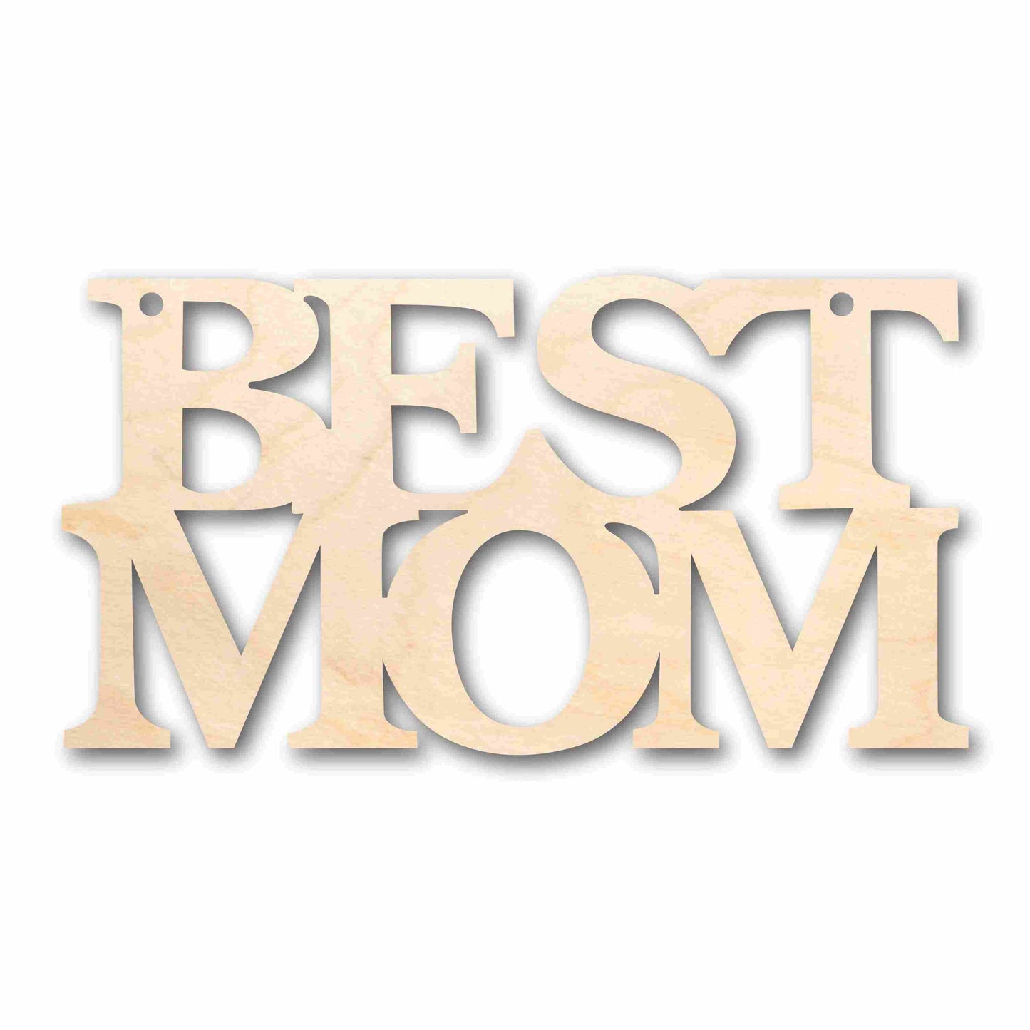 Mother's Day Craft Unfinished Wood Cutout "Best Mom"  DIY handmade Gift