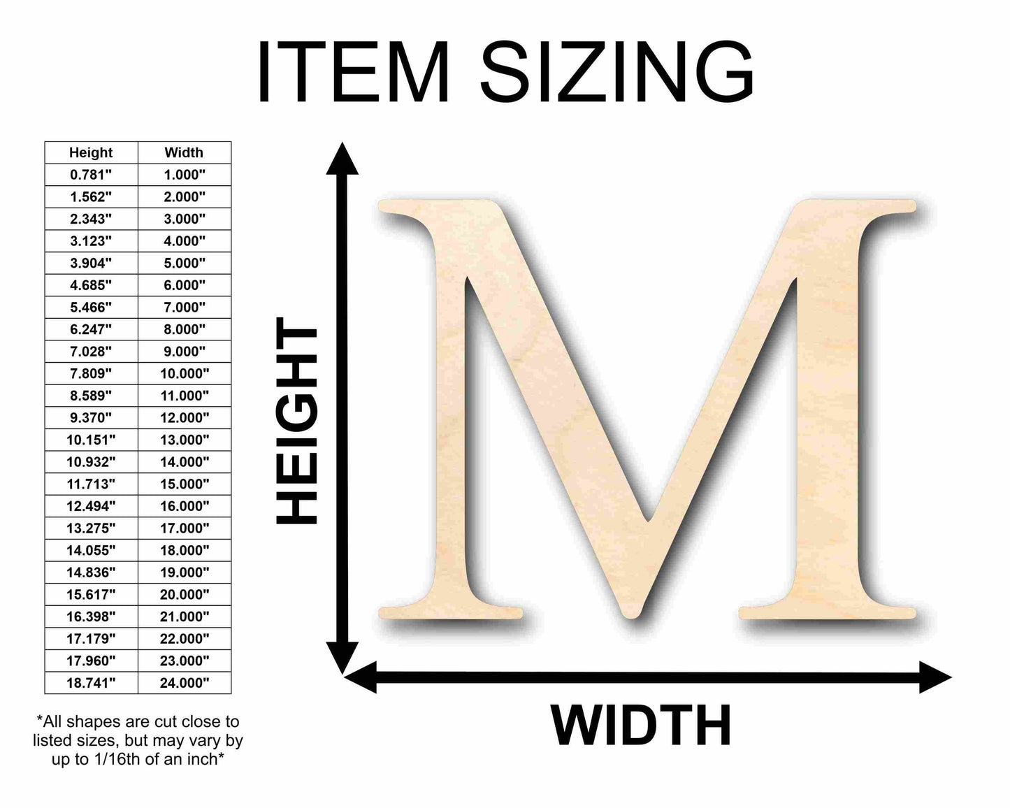 Unfinished Wood Mu Silhouette - Craft- up to 46" DIY