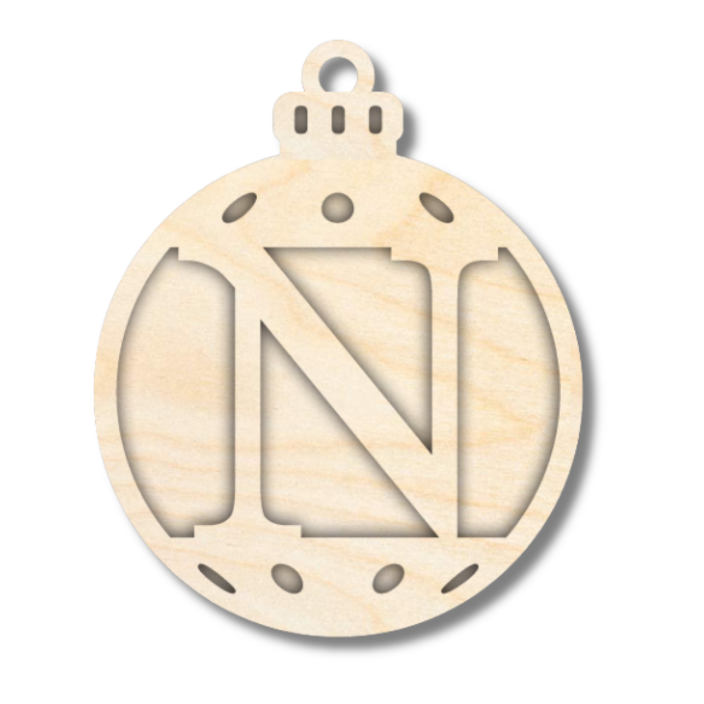 Unfinished Wood Layered Letter Christmas Ornaments | A-Z | 2 Piece | 5" Tall | 1/8" Wood | Wood Craft DIY