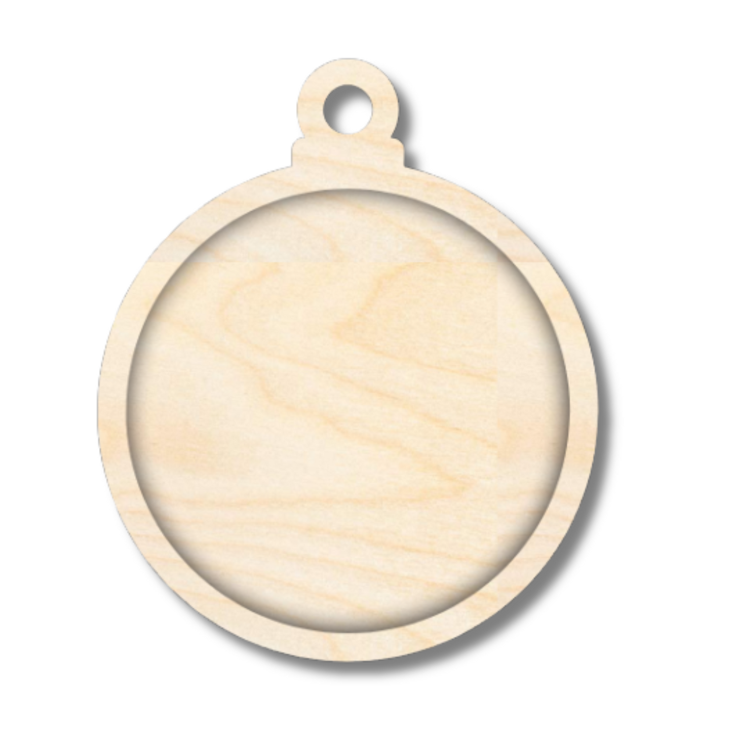 Unfinished Wood Layered Frame Christmas Ornaments | 7 Options | 2 Piece | 5" - 6" Tall | 1/8" Wood | Wood Craft DIY