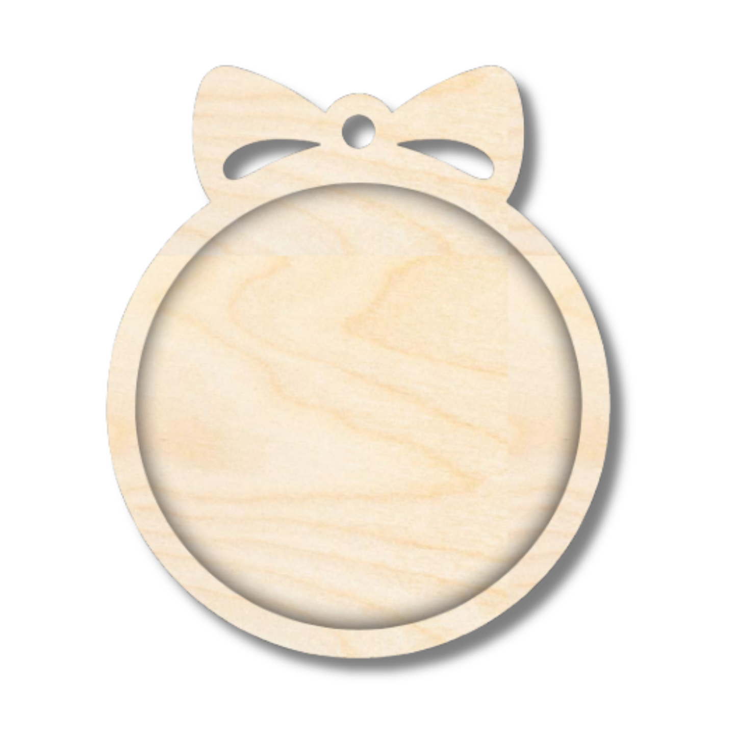 Unfinished Wood Layered Frame Christmas Ornaments | 7 Options | 2 Piece | 5" - 6" Tall | 1/8" Wood | Wood Craft DIY