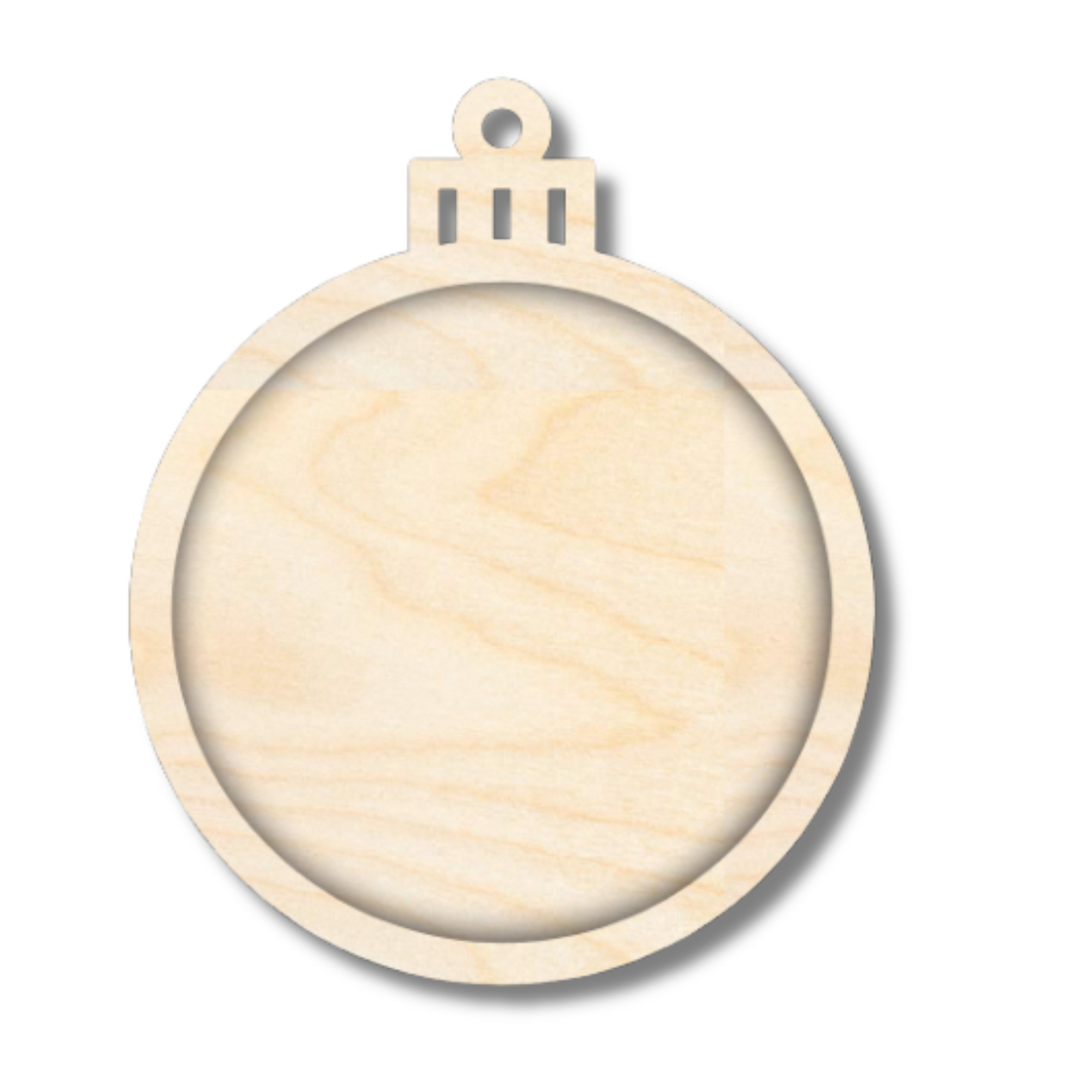 Unfinished Wood Layered Frame Christmas Ornaments | 7 Options | 2 Piece | 5" - 6" Tall | 1/8" Wood | Wood Craft DIY