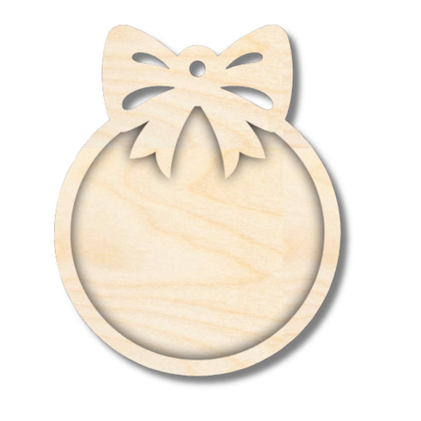 Unfinished Wood Layered Frame Christmas Ornaments | 7 Options | 2 Piece | 5" - 6" Tall | 1/8" Wood | Wood Craft DIY